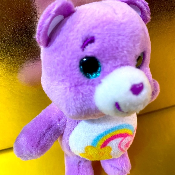 CARE BEARS SURPRIZAMALS 2019 SURPRISE BEAR WITH SPARKLY BLUE EYES MINI PLUSH - Picture 4 of 10